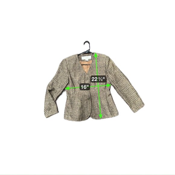 Doncaster Silk Two-Piece Set Textured Button-Up Blazer Pencil Skirt Size 2 - Picture 10 of 13